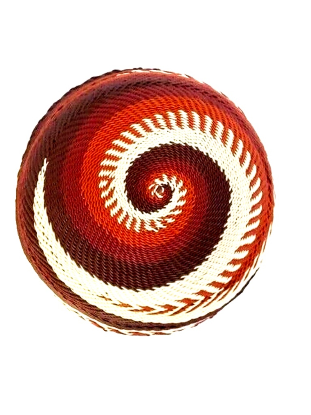 Zulu Telephone Wire 6.5-inch Round Bowl, Red Pepper